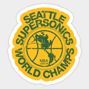 Seattle Supersonics World Champs 1979 Sticker